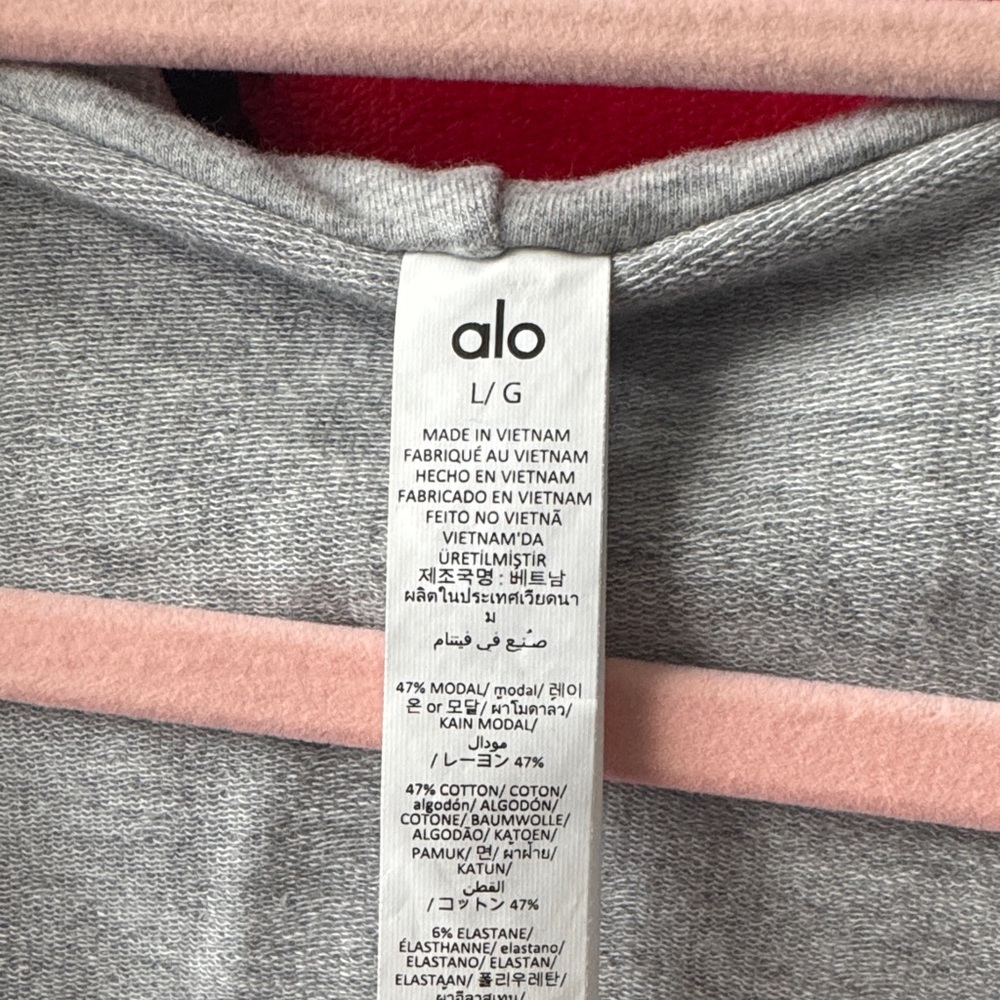 ALO Yoga Gray Sway Full Zip Hoodie - Picture 2 of 11